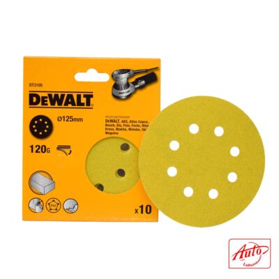 Sanding Disc (125 mm, 120 Grit, 8 Hole, 10 Pack)