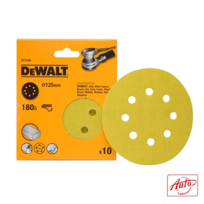 ROS Sanding Disc (125 mm, 180 Grit, 6 Hole, 10 Pack)