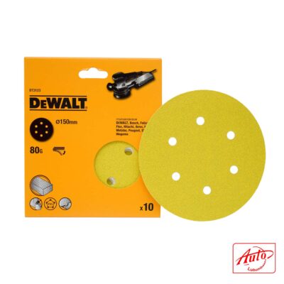 Sanding Disc (150 mm, 80 Grit, 6 Hole, 10 Pack)