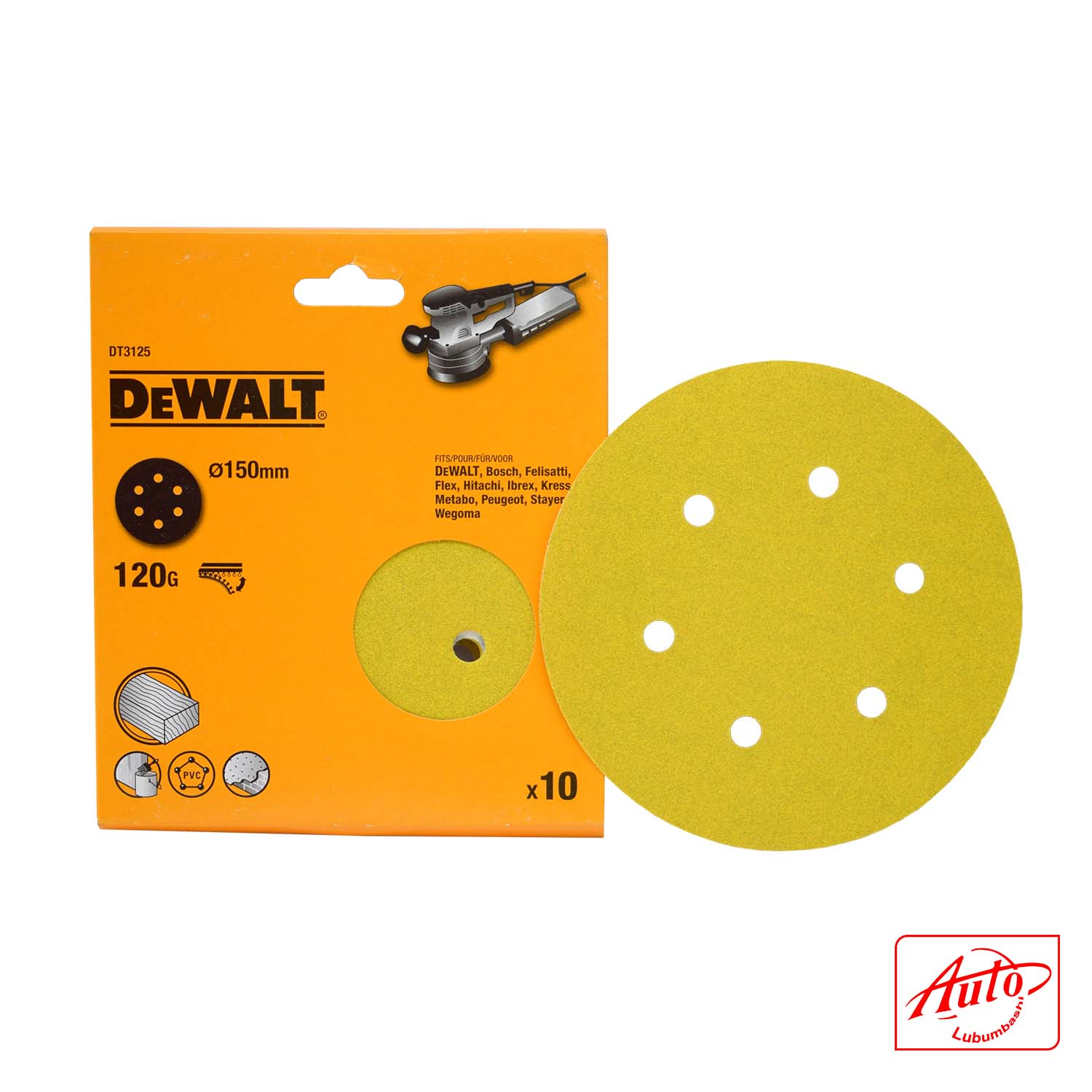 Sanding Disc (150 mm, 80 Grit, 6 Hole, 10 Pack) - Image 2