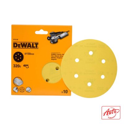 Sanding Disc (150 mm, 320 Grit, 6 Hole, 10 Pack)