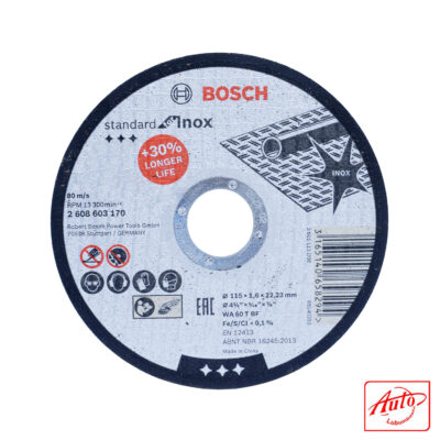 Bosch Professional – Standard for Inox Cutting Disc WA 60 T BF (115 × 22.23 × 1.6 mm)