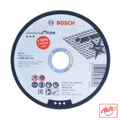 Bosch Professional – Standard for Inox Cutting Disc WA 60 T BF (125 × 22.23 × 1.6 mm)
