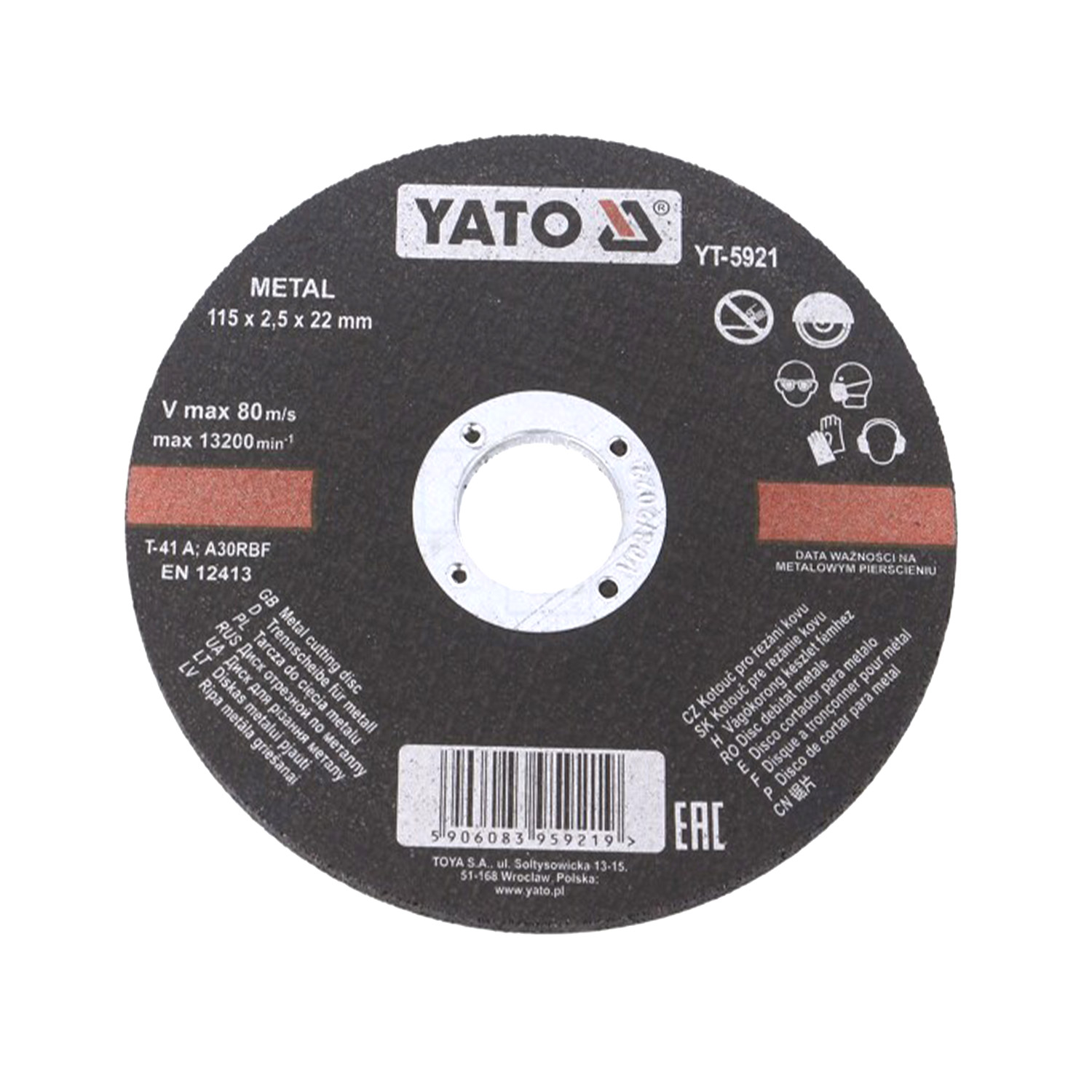 YATO – YT-5921 Metal Cutting Disc (115 × 22 × 2.5 mm) - Image 2
