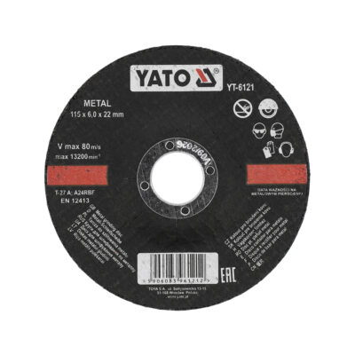 YATO – YT-6121 Metal Grinding Disc (115 × 22 × 6 mm)