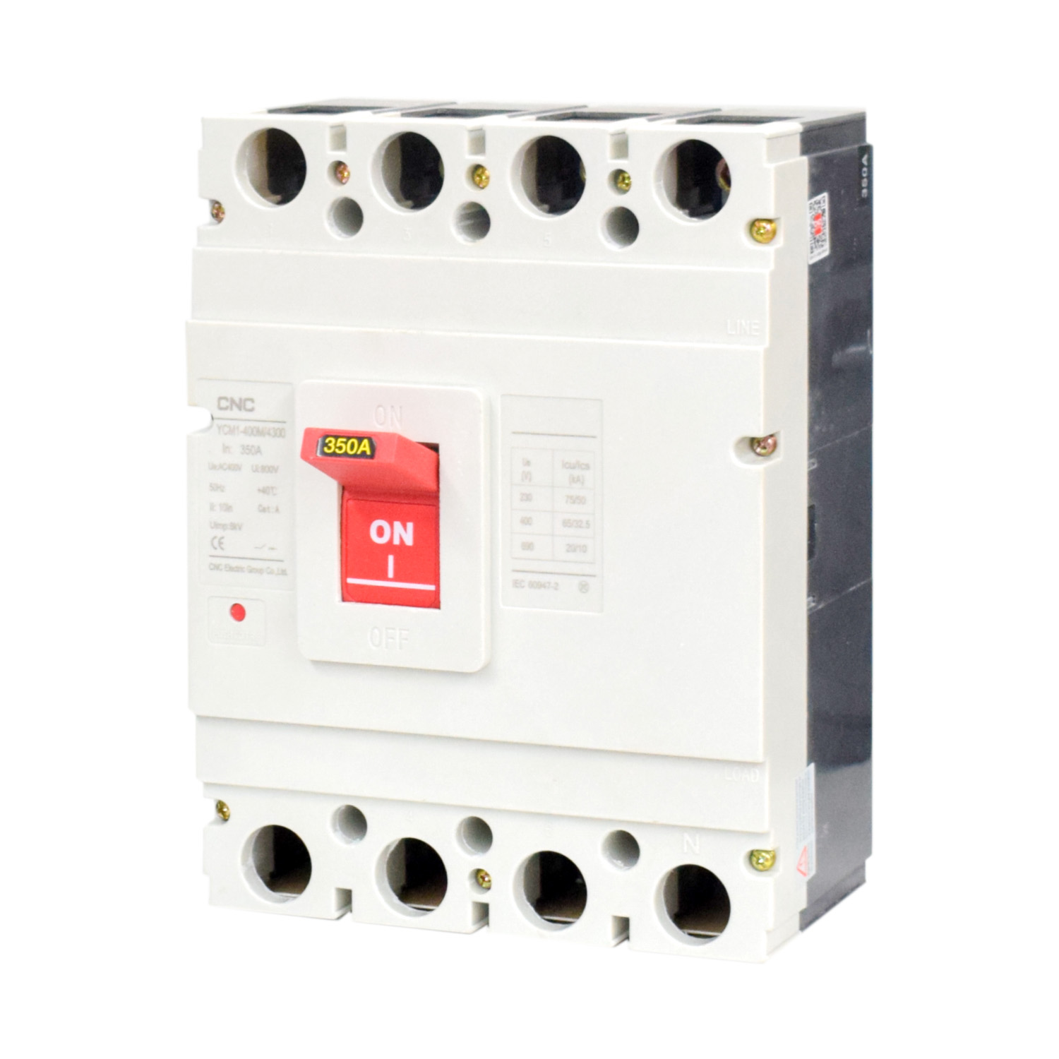 CM1 Molded Case Circuit Breaker – YCM1-400M (4-Pole, 350A) – Image 2