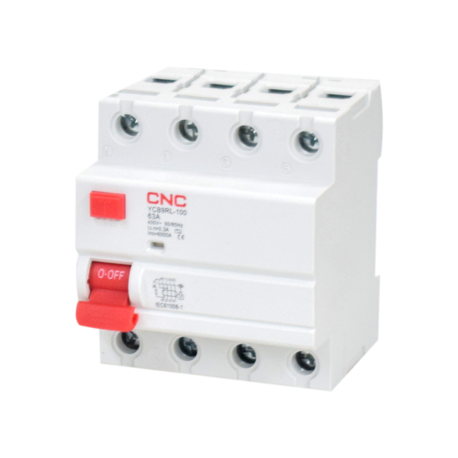CNC Electric – YCB9RL-100 RCCB Electromagnetic (3-Phase MCCB, 63A) – Image 2