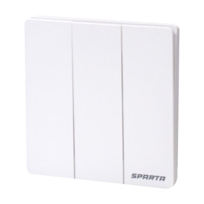 Sparta Electrical – CN80 Series 3 Gang 2 Way Switch (Large Buttons, Square Shape)