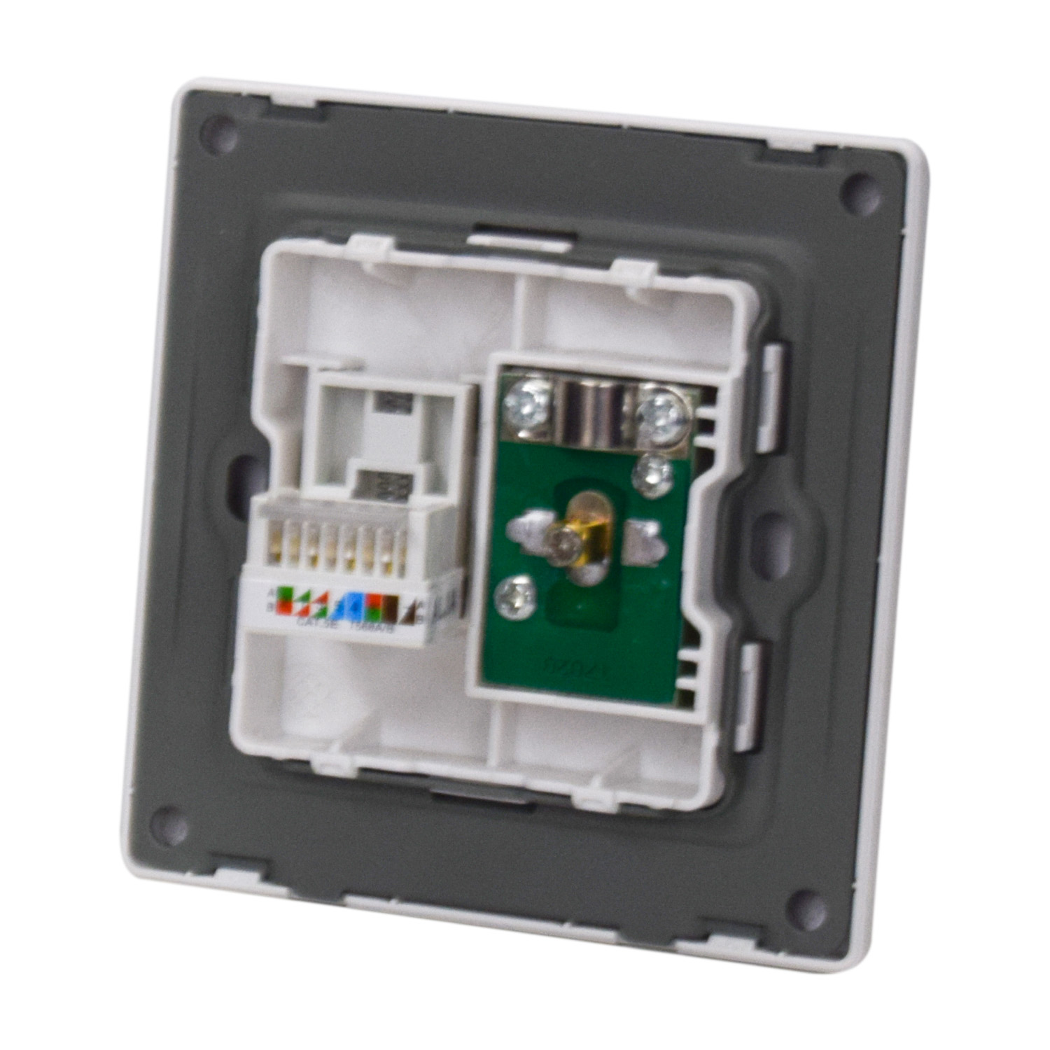 Sparta Electrical – CN80 Series TV and Data Socket Wall Plate (Coaxial + RJ45, Square Shape) - Image 3