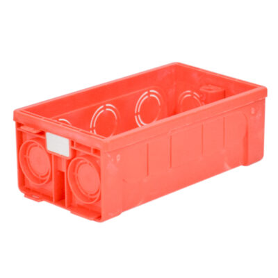 Sparta Electrical – Type 146 Double-Size Flush-Mount Junction Box (Red, 146 × 86 mm)