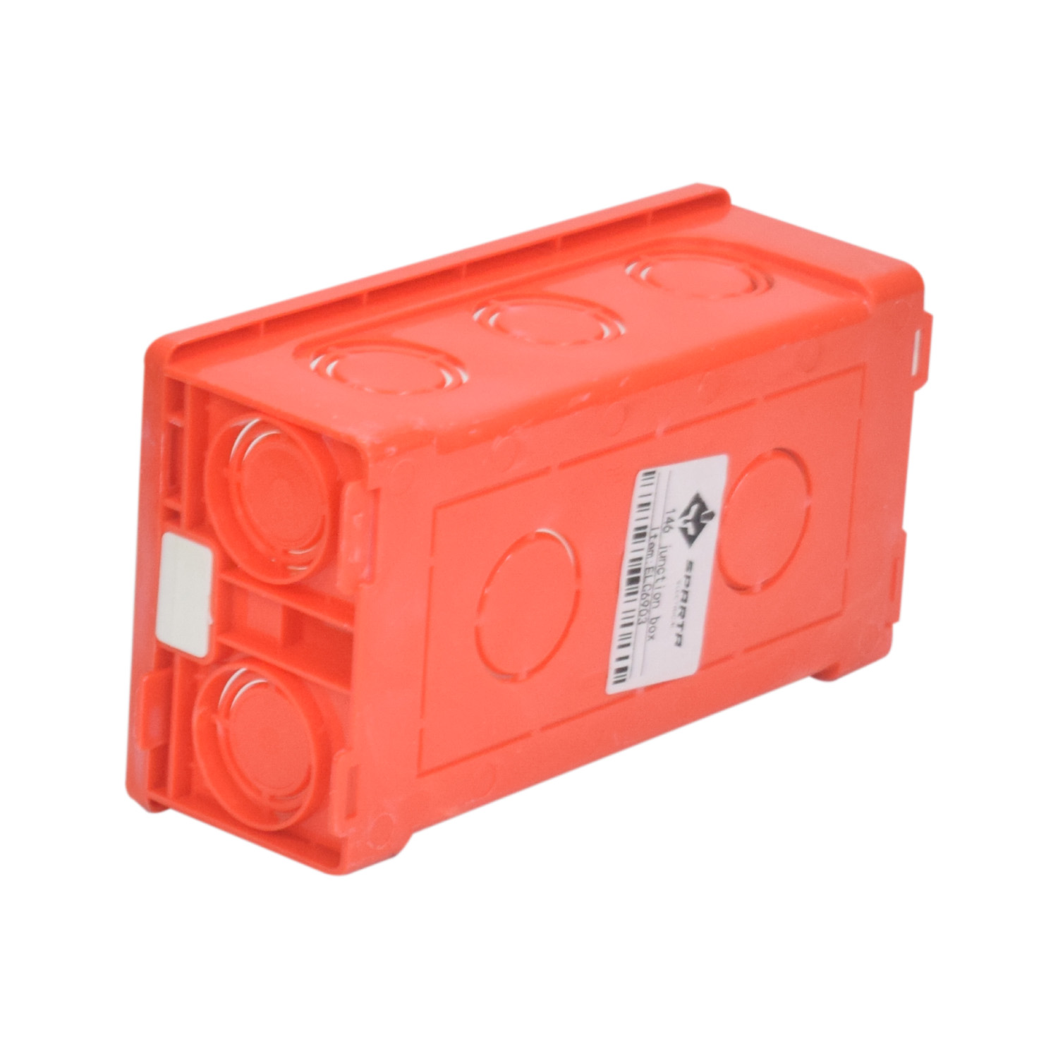 Sparta Electrical – Type 146 Double-Size Flush-Mount Junction Box (Red, 146 × 86 mm) – Image 4