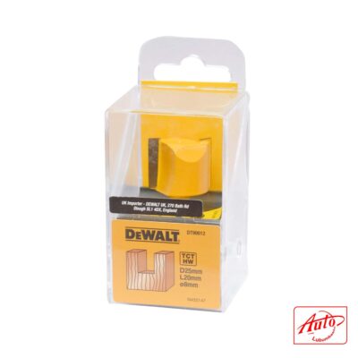 DeWalt – DT90012-QZ TCT Straight Cutter Ø25 mm (8 mm Shank, 20 mm Working Length, 52 mm Total Length)