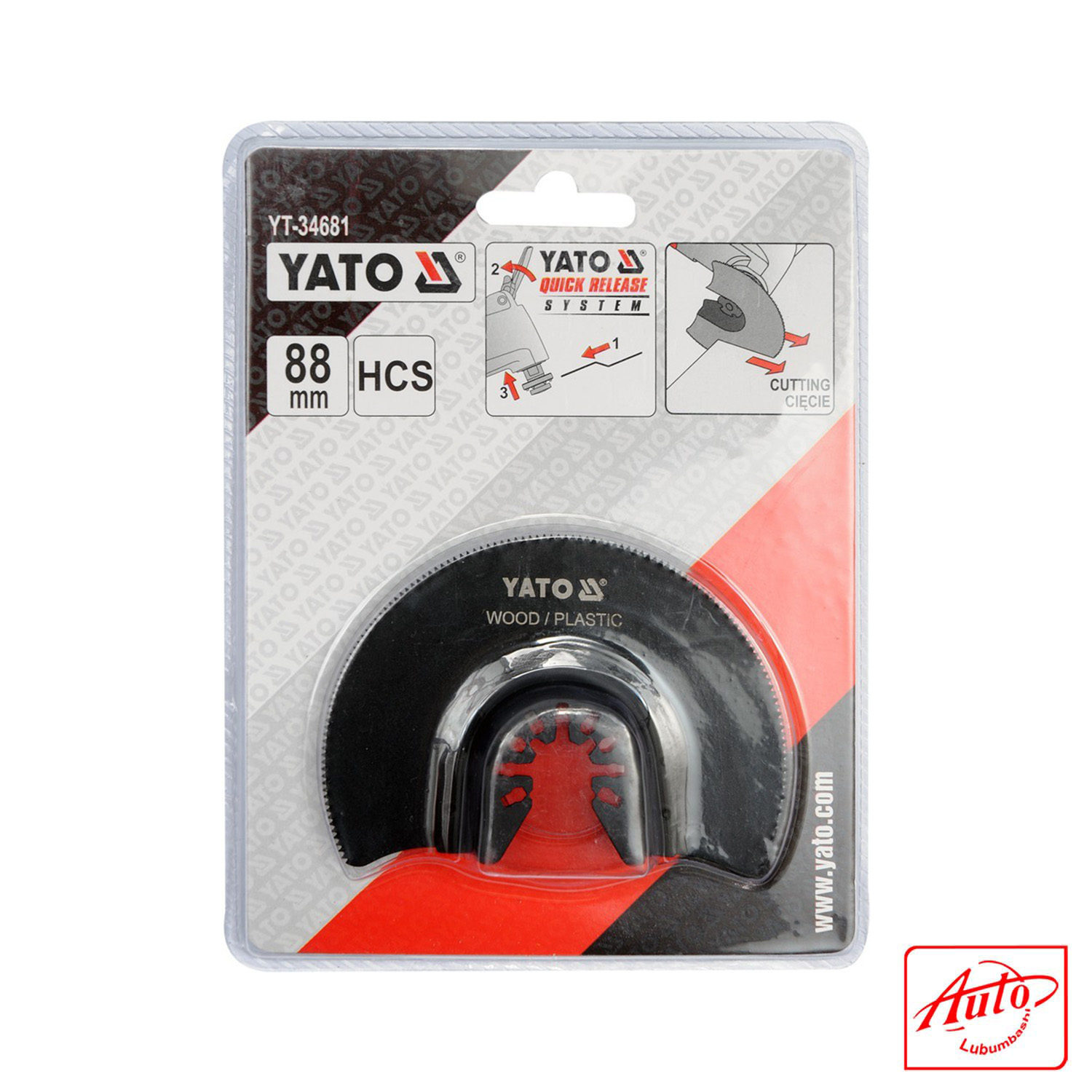 Yato – YT-34681 Half-Moon Saw Blade for Oscillating Multitool (HCS, 88 mm) - Image 2