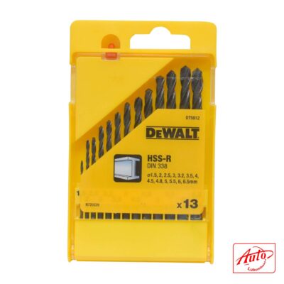 DeWalt – DT5912-QZ HSS-R Black Oxide Drill Bit Set (13 Pieces, Round Shank)