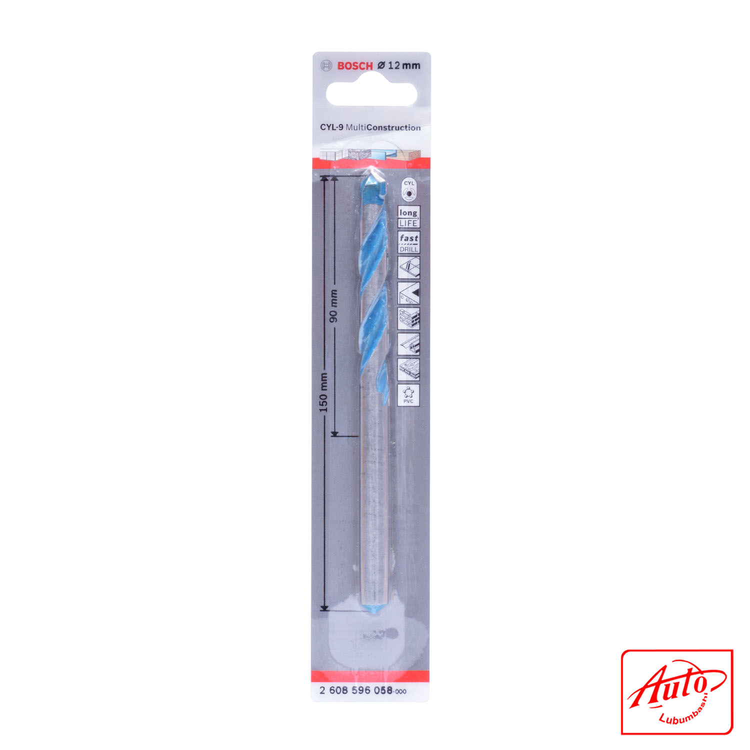 Bosch – EXPERT CYL-9 Multi Construction Drill Bit Ø12 mm (90 mm Working Length, 150 mm Total) - Image 2