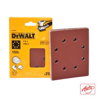 DEWALT – DT3015-QZ Multi-Purpose Sanding Sheet (115 × 140 mm, 150G, 25 Pack)