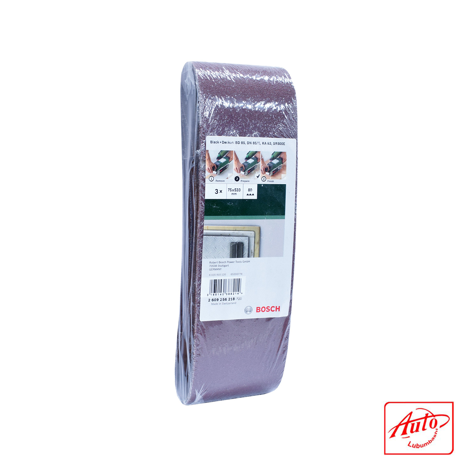 Bosch – PRO X440 Sanding Belt (75 × 533 mm, G80, 3 pcs) – Image 2