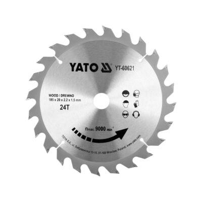 TCT Circular Saw Blade for Wood – 185x20mm, 24 Teeth
