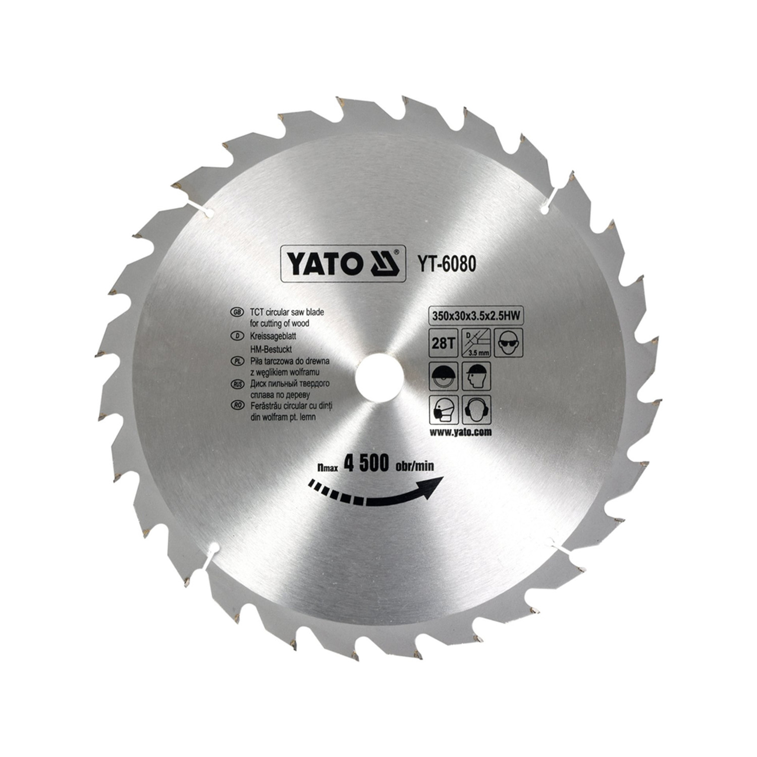 TCT Circular Saw Blade for Wood – 350x30x2.5mm, 28 Teeth – Image 2