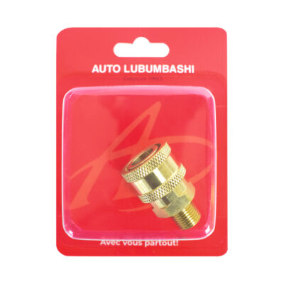 1/4" Quick Connect Coupler, Brass, Male NPT, High-Pressure