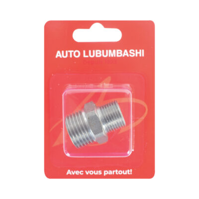 Brass Male-Male Reducing Hex Nipple Adapter (1/8"x 1/4")