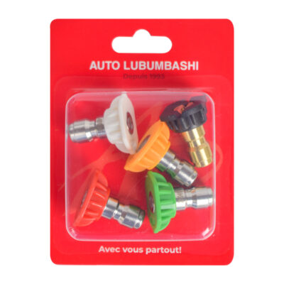 5-Piece Universal Pressure Washer Nozzle Tip Set – 1/4" Quick-Connect – Up to 4500 PSI