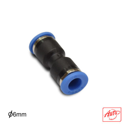 Pneumatic Quick Connector – PU Plastic, 6 mm Hose