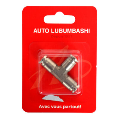 Pneumatic Quick-Connect – Stainless Steel 3-Way T-Shaped Tee Push-In Fitting – Ø6 mm