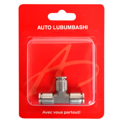 Pneumatic Quick-Connect – Stainless Steel 3-Way T-Shaped Tee Push-In Fitting – Ø8 mm