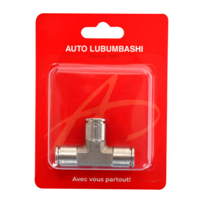 Pneumatic Quick-Connect – Stainless Steel 3-Way T-Shaped Tee Push-In Fitting – Ø10 mm