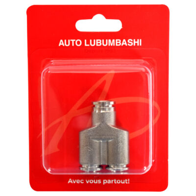 Pneumatic Quick-Connect – Stainless Steel Y Connector – Ø10 mm
