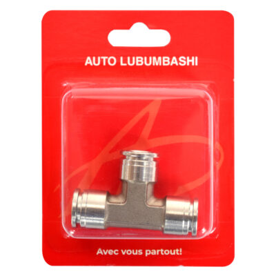Pneumatic Quick-Connect – Stainless Steel 3-Way T-Shaped Tee Push-In Fitting – Ø12 mm