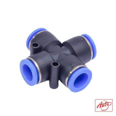 Pneumatic Quick-Connect – 4-Way Cross Fitting – PZA, Ø12 mm