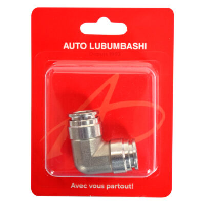 Pneumatic Quick-Connect – 90° Stainless Steel Elbow Push-In Fitting – Ø14 mm