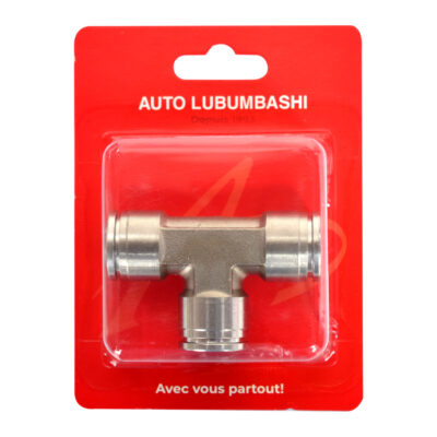 Pneumatic Quick-Connect – Stainless Steel 3-Way T-Shaped Tee Push-In Fitting – Ø16 mm