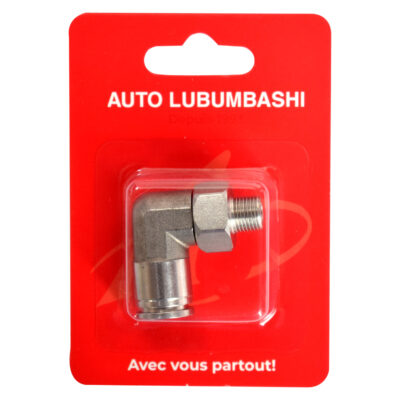 Pneumatic Quick-Connect – 90° Stainless Steel Swivel Male Elbow Push-In Fitting – Ø10 mm