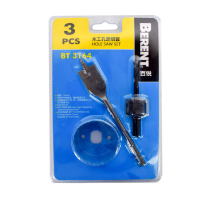 Wood Hole Saw Set – 3 Pieces