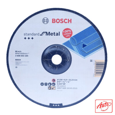 Depressed Center Metal Grinding Disc – 230 x 6 x 22.23 mm