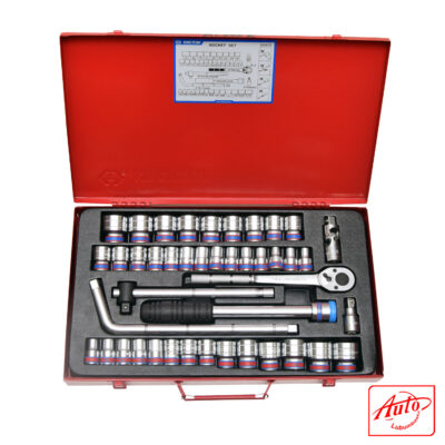 1/2" Drive 6-Point Socket Wrench Set – 43 Pcs